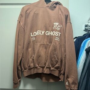 Lonely Ghost Brown Hoodie
